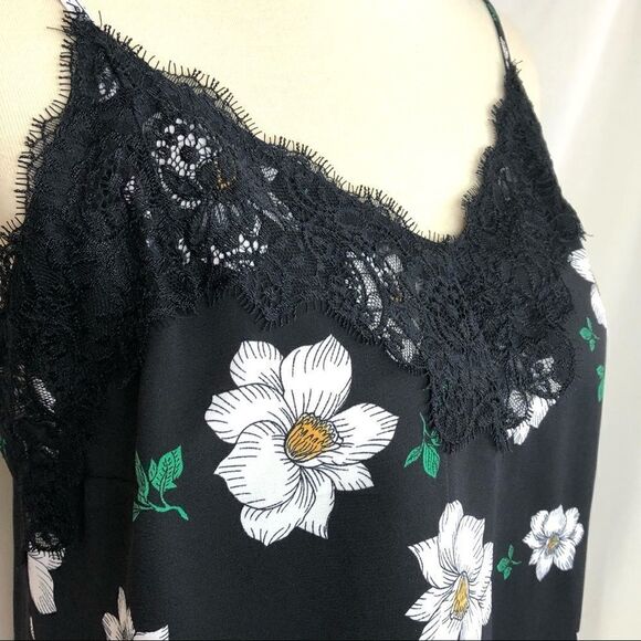 BAR III GEO FLORAL LACE TRIMMED CAMISOLE NWT - Picture 3 of 9
